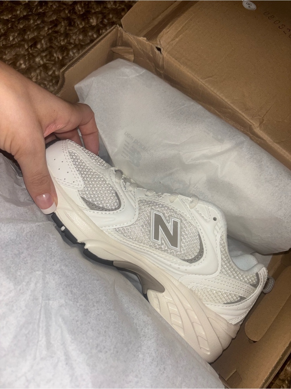 New Balance Women's 530 White and Gray Sneakers